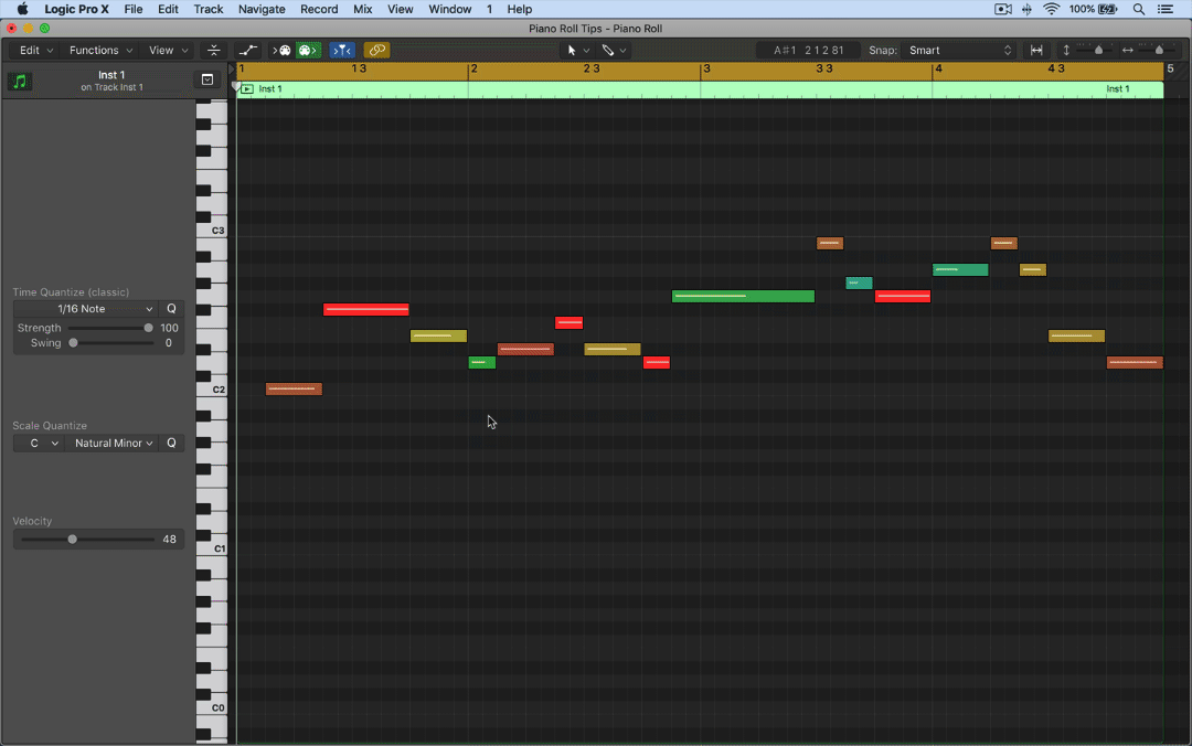 piano roll tonalità
