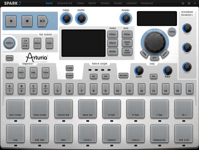 Arturia Spark 2 drum machine software vst plugin