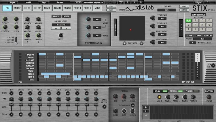 XILS-lab StiX drum machine vst