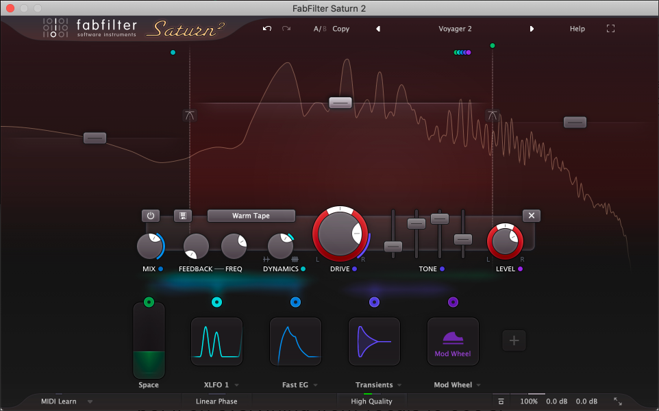 Distorsione e saturazione - Fabfilter Saturn 2