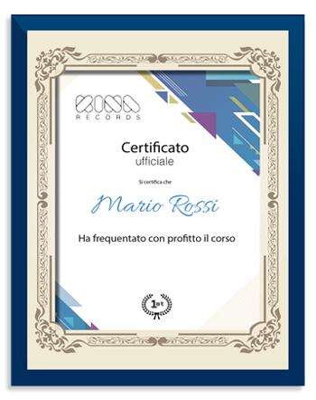 certificato ufficiale kina records