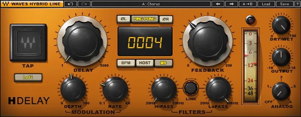 ping pond delay h delay waves